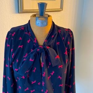Anthropologie Everly brand horse print blouse
